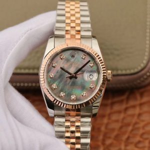 Replica Rolex Datejust 36mm GM Factory Grey Mother-Of-Pearl Dial