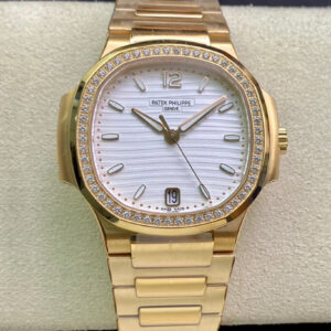 Replica Patek Philippe Nautilus Ladies 7118/1200R-001 3K Factory Diamond-Set Bezel
