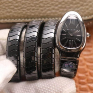 Replica Bvlgari Serpenti BV Factory Black Strap
