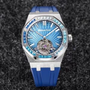 Replica Audemars Piguet Royal Oak Tourbillon R8 Factory Blue Rubber Strap