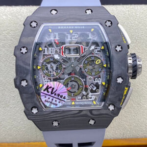 Replica Richard Mille RM-011 KV Factory Purple Rubber Strap - Replica Watches Factory