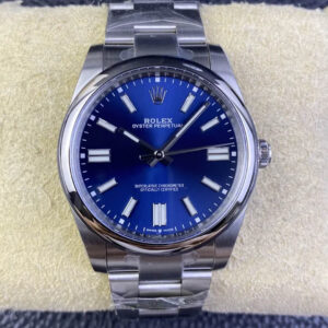 Replica Rolex Oyster Perpetual M124300-0003 41MM Clean Factory Stainless Steel Blue Dial
