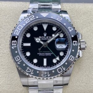 Replica Rolex Greenwich II M126710rnr-0004 GMT AR factory black gray ceramic bezel - Replica Watches Factory