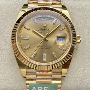 Replica Rolex Day-Datemm m228238-0005 AR factory champagne dial- Replica Watches Factory
