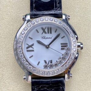 Replica Chopard HAPPY DIAMONDS 278475-3037 YF Factory stainless steel diamond case- Replica Watches Factory