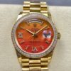 Replica Rolex M128398TBR-0018 8+ Factory Carnelian dial- Replica Watches Factory
