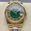 Replica Rolex Day-Date 118238 8+ Factory Green Dial with Diamonds- Replica Watches Factory