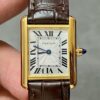 Replica Cartier Tank W1529856 F1 Factory Dark brown strap - Replica Watches Factory