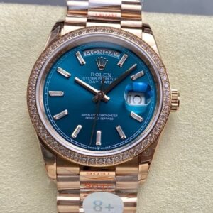 Replica Rolex Day-Date m128345rbr-0083 8+ Factory Rose gold case- Replica Watches Factory