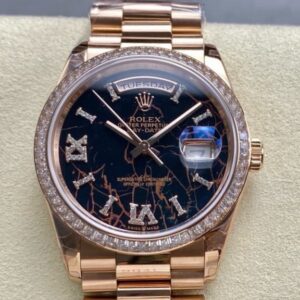 Replica Rolex m128395tbr-0010 8+ Factory Black Dial- Replica Watches Factory
