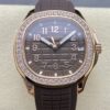 Replica Patek Philippe AQUANAUT 5268/200R-010 GR Factory Taupe Dial- Replica Watches Factory