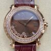 Replica Chopard HAPPY DIAMONDS 277473-5008 YF Factory Dark brown strap- Replica Watches Factory
