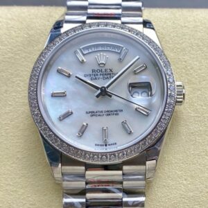 Replica Rolex Day-Date m228349rbr-0046 8+ factory Silver strap- Replica Watches Factory