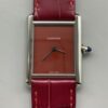 Replica Cartier Tank WSTA0054 F1 Factory Burgundy dial - Replica Watches Factory