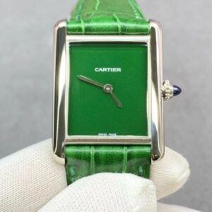 Replica Cartier Tank WSTA0056 F1 Factory Green Dial - Replica Watches Factory