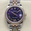Replica Rolex Datejust m278381rbr-0020 AR Factory Eggplant Purple dial - Replica Watches Factory