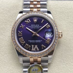 Replica Rolex Datejust m278381rbr-0020 AR Factory Eggplant Purple dial - Replica Watches Factory