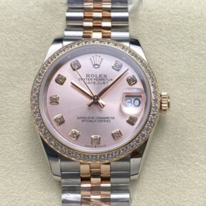 Replica Rolex Datejust m278381rbr-0024 AR Factory Diamond hour markers - Replica Watches Factory