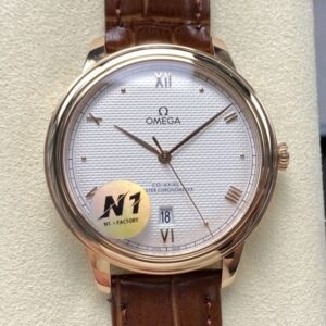 Replica Omega De Ville 434.53.40.20.02.001 N1 Factory Dark brown strap - Replica Watches Factory