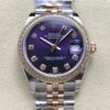 Replica Rolex ladies datejust m279381rbr-0015 AR Factory Purple with diamonds - Replica Watches Factory