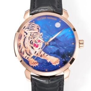 Replica Ulysse Nardin CLASSICO 8152-111LE-9E-TIGER-1A FL Factory Champlevé enamel dial - Replica Watches Factory