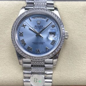 Replica Rolex Day-Date m118346-0044 8+ Factory Silver strap - Replica Watches Factory