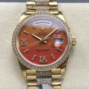 Replica Rolex Day-Date m128348rbr-0050 8+ Factory Carnelian dial - Replica Watches Factory