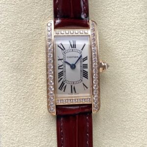 Replica Cartier Tank WJTA0026 8848 Factory Purple red strap - Replica Watches Factory