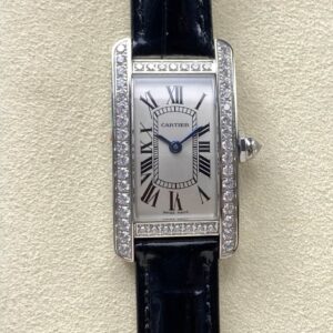 Replica Cartier Tank WB707331 8848 Factory Shiny black strap - Replica Watches Factory