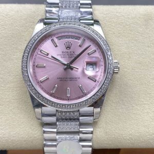 Replica Rolex Day-Date m128349rbr-0054 8+ Factory Diamond bezel - Replica Watches Factory