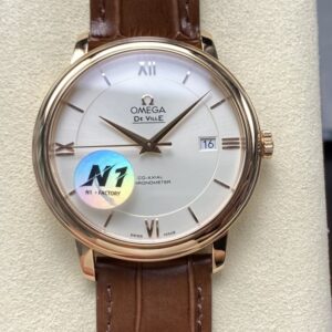 Replica Omega De Ville 424.53.40.20.02.001 N1 Factory Brown strap - Replica Watches Factory
