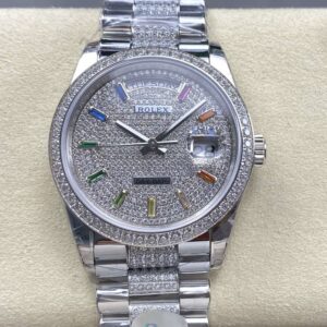 Replica Rolex Day-Date m128349rbr-0012 8+ Factory Pave diamonds - Replica Watches Factory