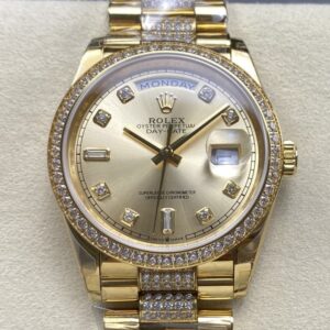 Replica Rolex Day-Date m128348rbr-0010 8+ Factory champagne - Replica Watches Factory