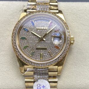 Replica Rolex Day-Date m128348rbr-0031 8+ Factory Diamond dial - Replica Watches Factory