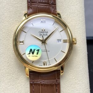 Replica Omega De Ville 424.53.40.20.02.002 N1 Factory Alligator leather strap - Replica Watches Factory