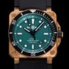 Replica Bell & Ross INSTRUMENTS BR0392-D-LT-BR-SRB BR Factory Green Dial - Replica Watches Factory