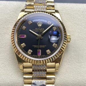 Replica Rolex Day-Date m118238-0405 8+ Factory Diamond hour markers - Replica Watches Factory