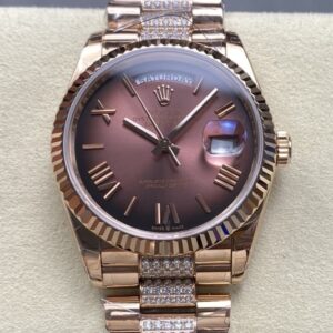 Replica Rolex Day-Date m128235-0076 8+ Factory Gradient Brown - Replica Watches Factory