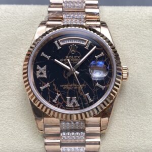 Replica Rolex Day-Date m128235-0042 8+ Factory Hematite Quartz - Replica Watches Factory