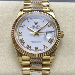 Replica Rolex Day-Date m128238-0077 8+ Factory White dial - Replica Watches Factory
