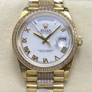 Replica Rolex Day-Date m128348rbr-0043 8+ Factory White dial - Replica Watches Factory