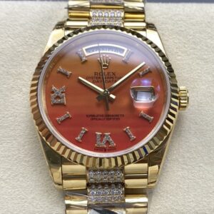Replica Rolex Day-Date m128238-0089 8+ Factory Orange dial - Replica Watches Factory