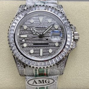 Replica Rolex Greenwich II 116769TBR-74780B AMG Factory Diamond dial - Replica Watches Factory