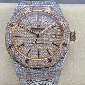Replica Audemars Piguet Royal Oak 15400OR.021 AMG Factory Diamond dial - Replica Watches Factory