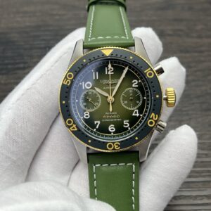Replica Longines Spirit L3.821.5.53.2 LG Factory Green strap - Replica Watches Factory