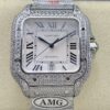 Replica Cartier Santos WSSA0020 AMG Factory Roman numerals - Replica Watches Factory