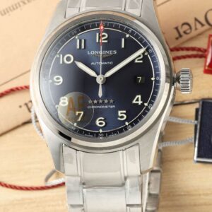 Replica Longines Spirit L3.810.4.93.6 AF Factory Blue sunburst - Replica Watches Factory