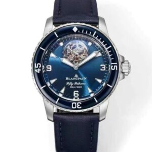 Replica Blancpain Fifty Fathoms 5025-12B40-O52B YS Factory Tourbillon Canvas strap - Replica Watches Factory