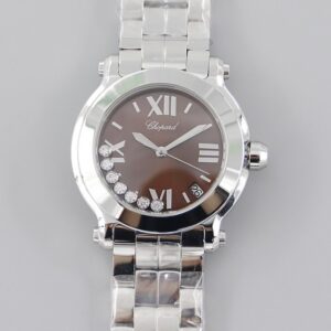 Replica Chopard HAPPY DIAMONDS 278477-3002 YF Factory Brown dial - Replica Watches Factory