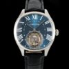 Replica Cartier Drive de W4100014 RMS Factory Tourbillon Blue Dial - Replica Watches Factory